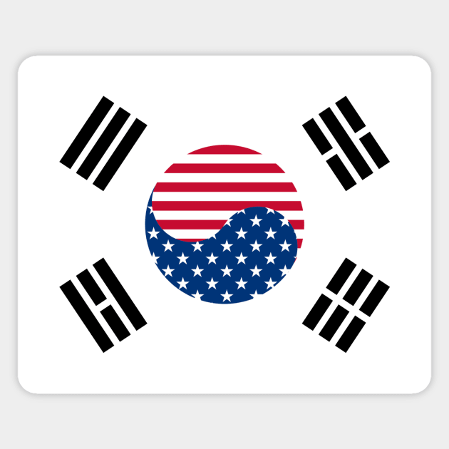 Korean American Flag Sticker by jkim31